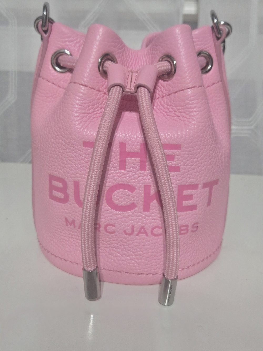 Marc Jacobs Pink Pebbled Leather Mini Bucket Bag